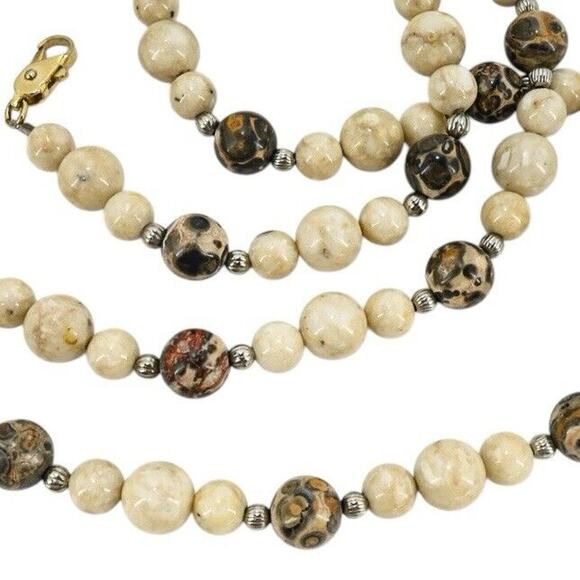 Large Lot 10 Pcs Natural Stone Jewelry Necklaces Boho Bohemian Colorful - Picture 12 of 16